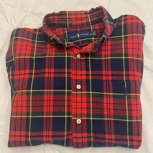 Ralph Lauren men’s plaid button down shirt. Medium